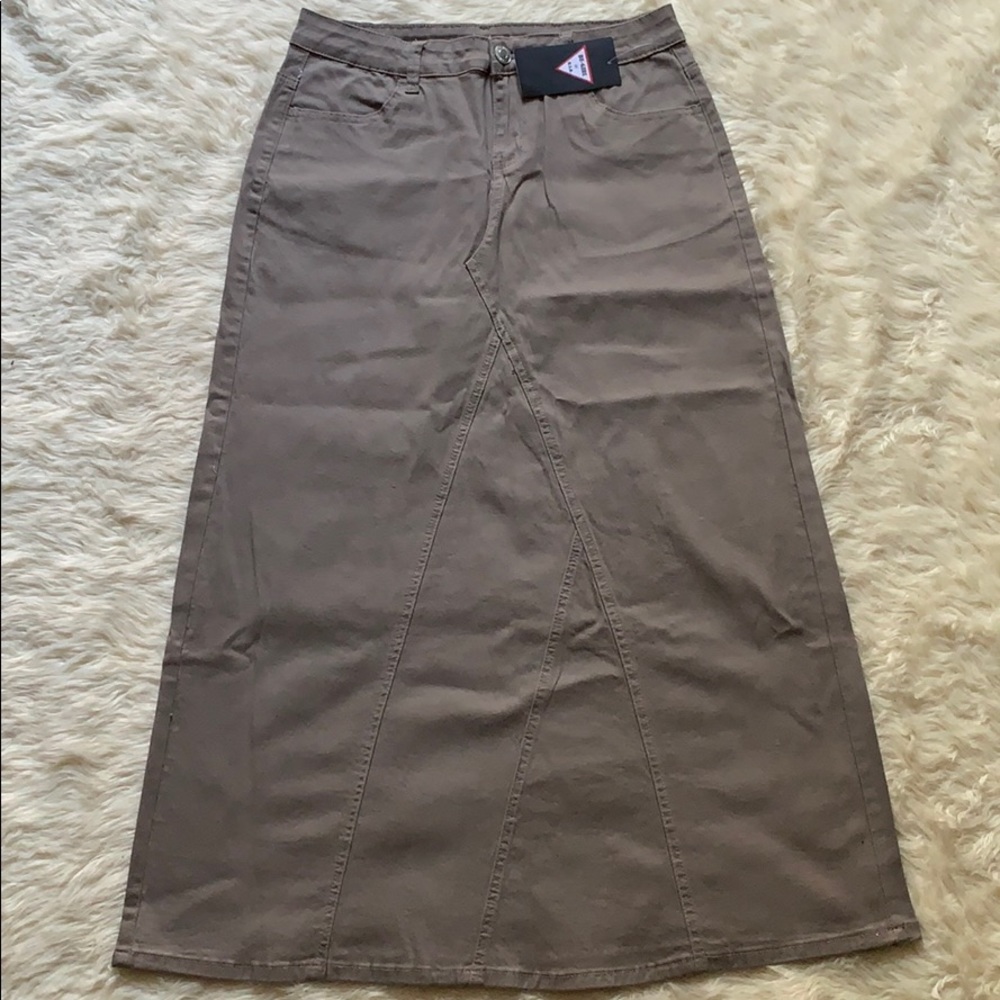 Long jean skirt